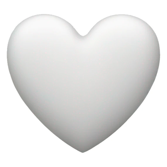 White line heart  sticker