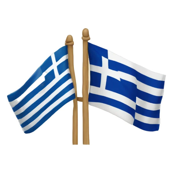 Greece and Turkey flag sticker