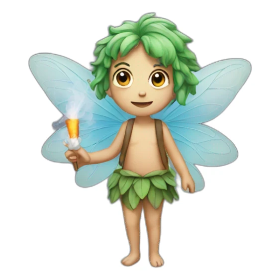 fairy with cigarette sticker