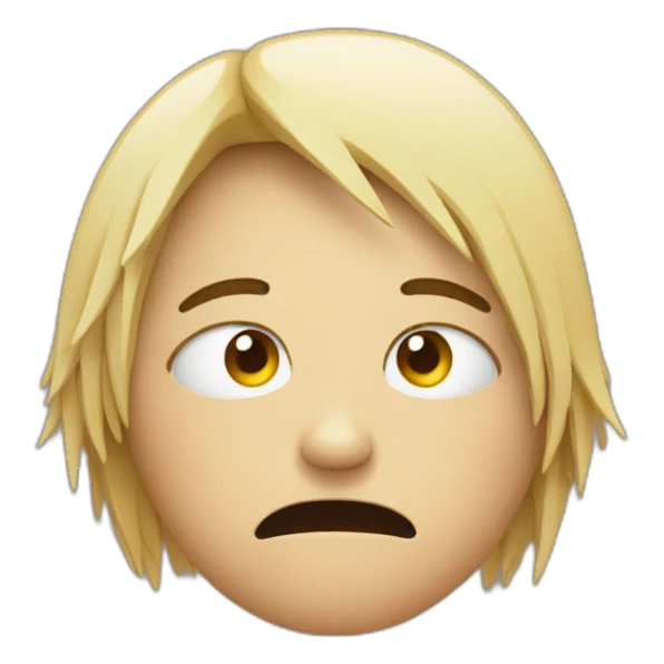 tired face covered with palms sticker