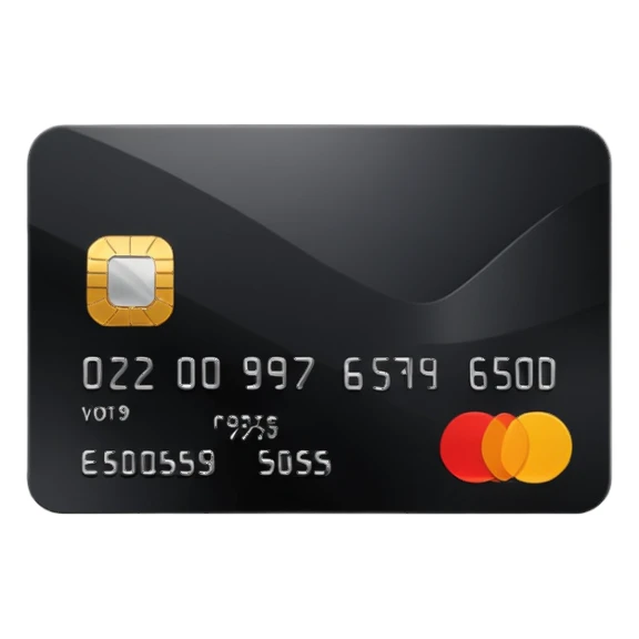 black credit card, no text sticker