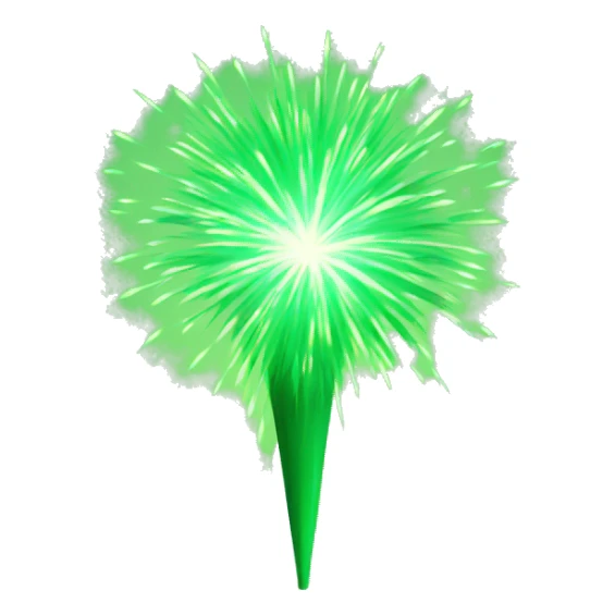 Green fireworks  sticker