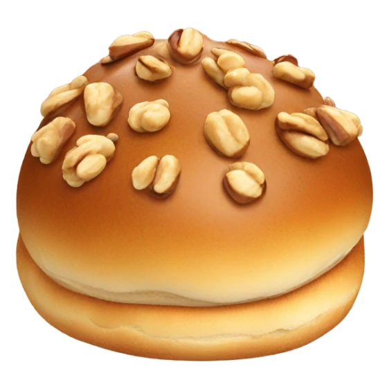 Round brioche with toasted hazelnuts on top sticker