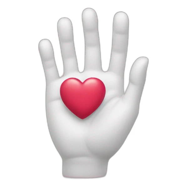 Coeur avec des mains sticker