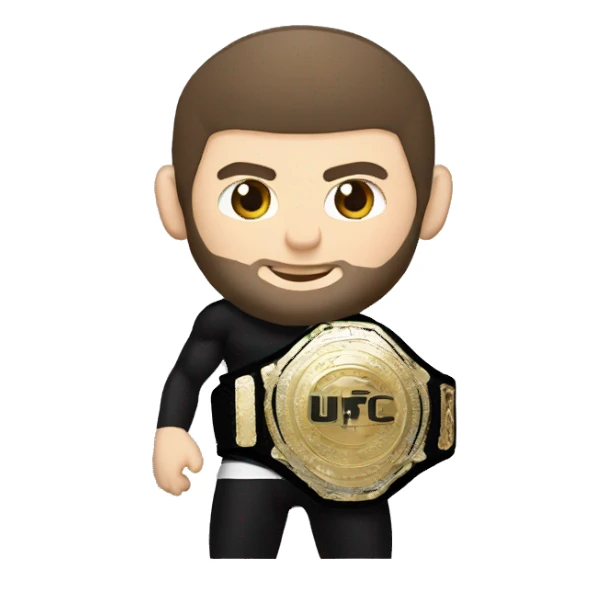 khabib with ufc belt  sticker