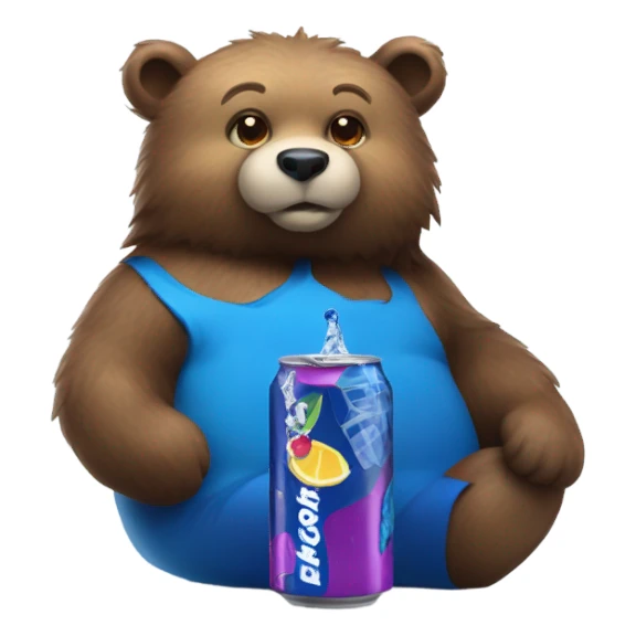 Blueberry bear Energy Drink  sticker