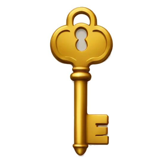 A gold key sticker