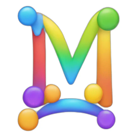 Rainbow colored check mark sticker