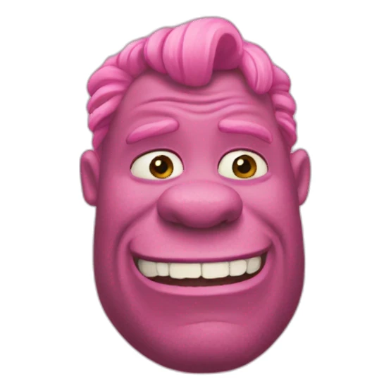 pink shrek sticker