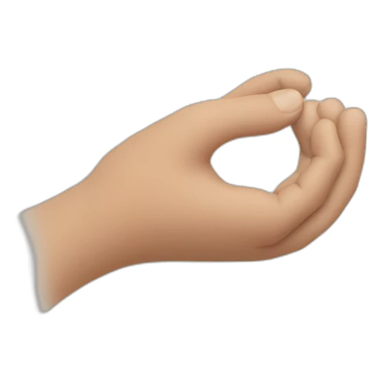 Hand holding  sticker