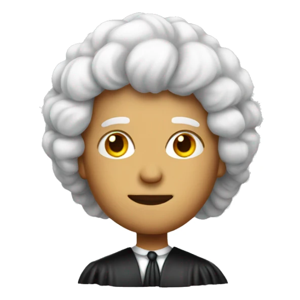 judge with wig sticker