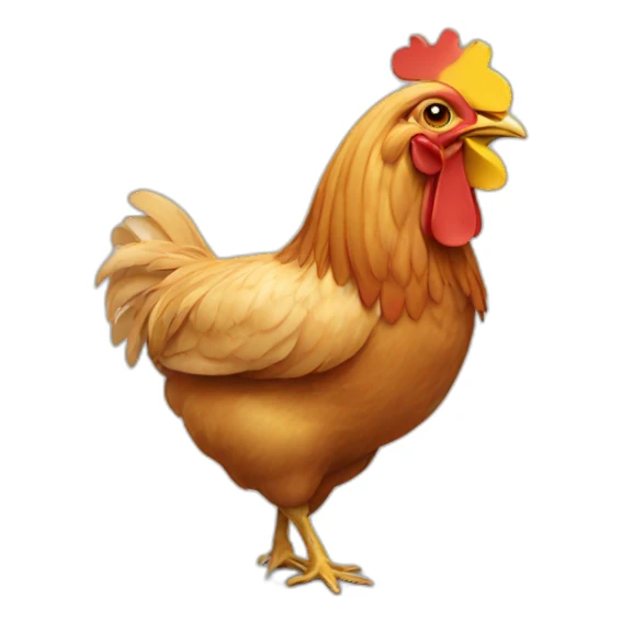 man with a chicken on its head sticker