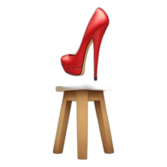 high heels standing on head sticker