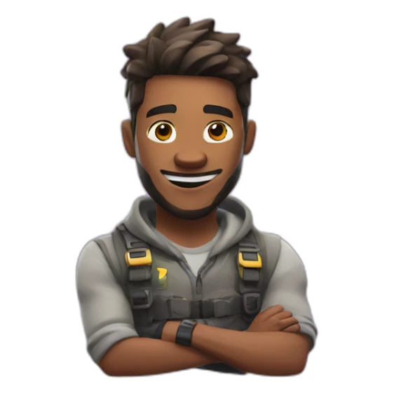 Guy playing fortnite sticker