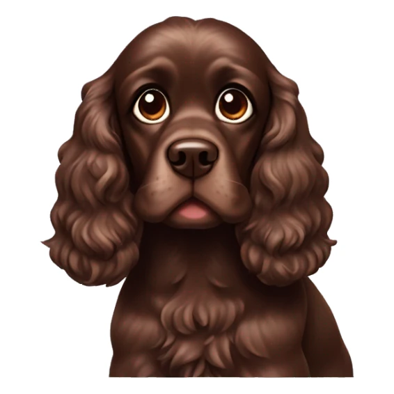 Chocolate cocker spaniel  sticker