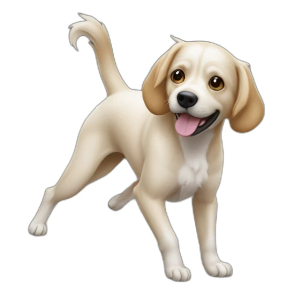 chien qui danse sur une table sticker