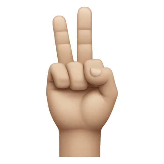 Finger up gray sticker