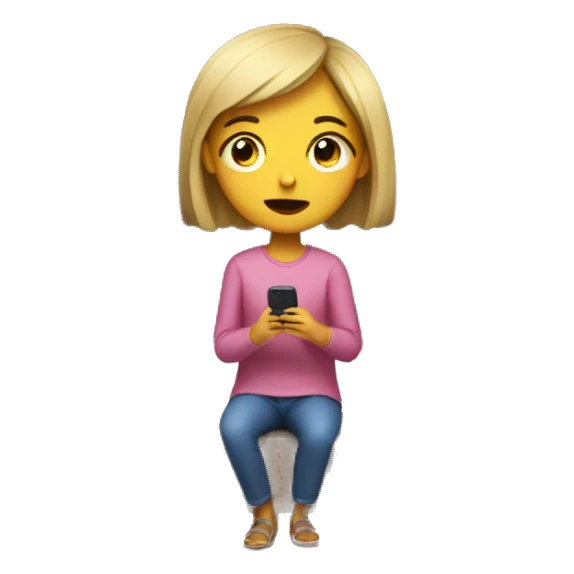 Girl watching tv  sticker