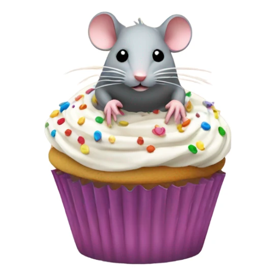 Rat in a cupcake  sticker