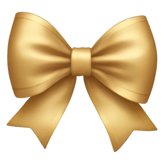 golden beige bow sticker