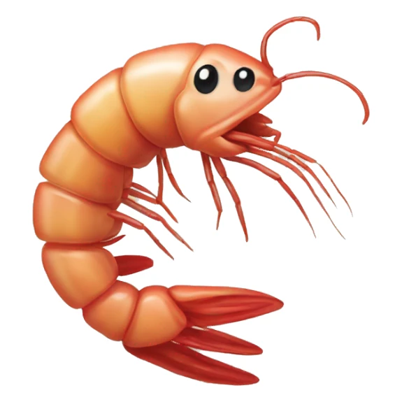 shrimp biting its lip  sticker