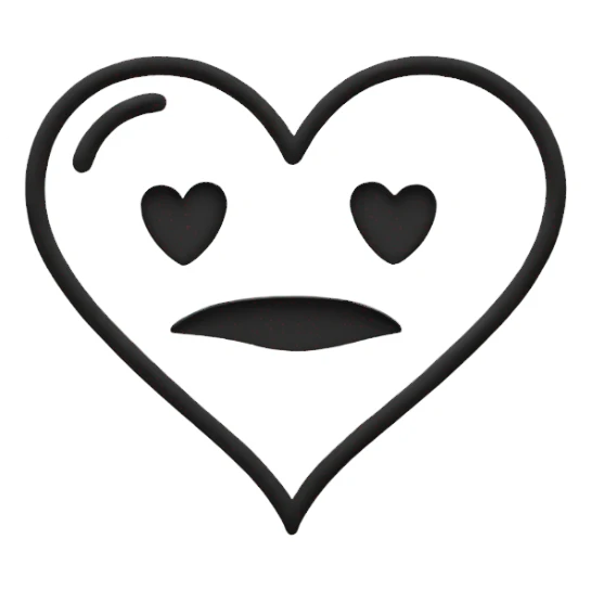 Heart outline sticker