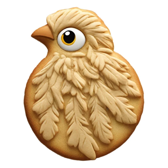 Cookie with bird sticker