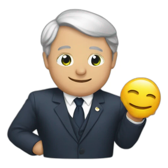 Chat dans bras de macron sticker