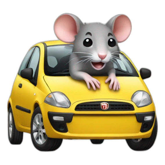 Rat with fiat punto sticker