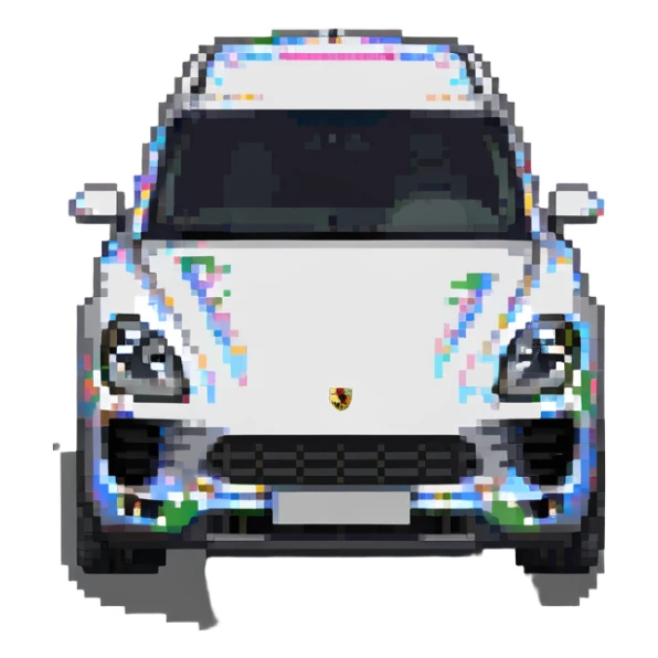 Porsche Macan car front view sticker