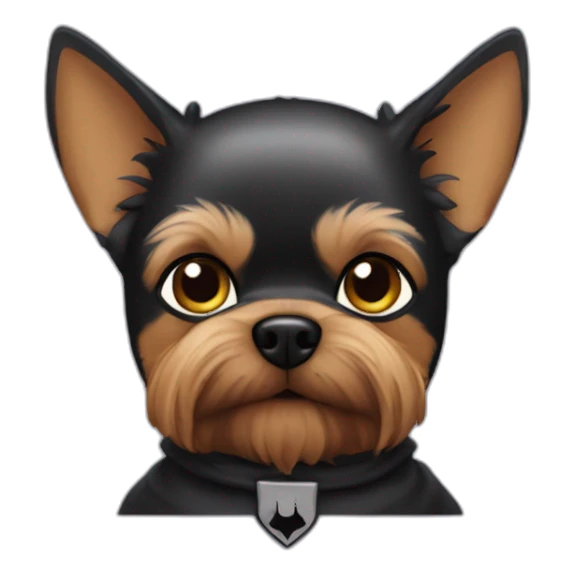 Dog Yorkshire with Batman Costume sticker