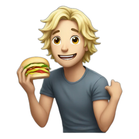 xqc eating a sandwich sticker
