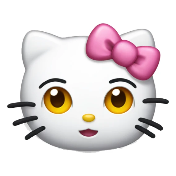 Hello kitty with eyes closed happy  sticker