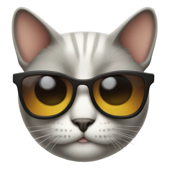 Cat with sunglasses sticker