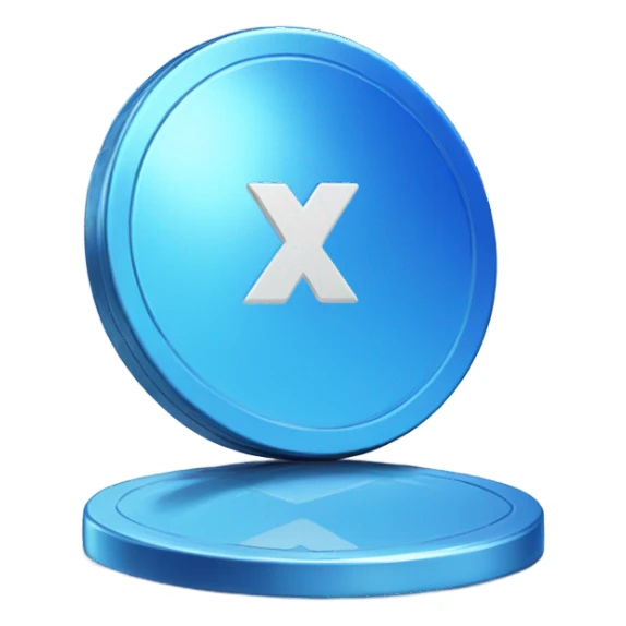 blue coin sticker