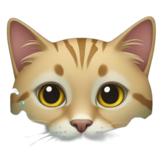 Cat in the water sticker