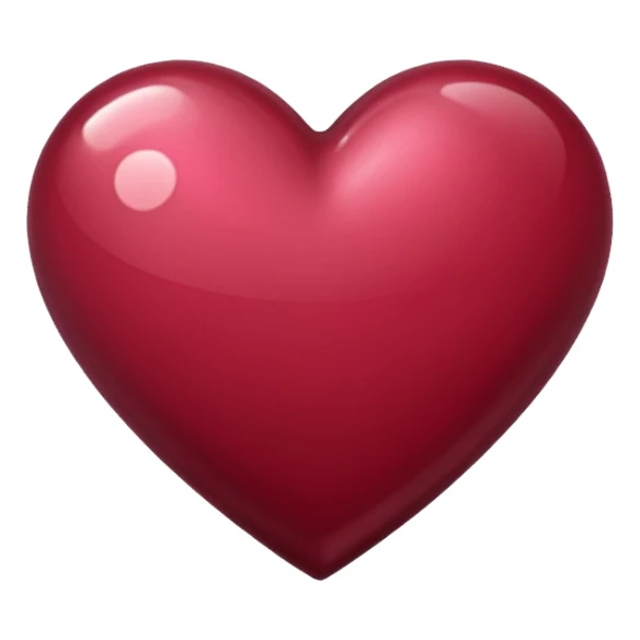 Burgendy heart sticker