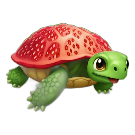 Fraise sur une tortue sticker