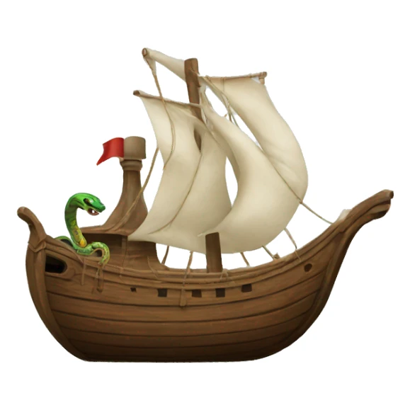 vessel with snake sticker