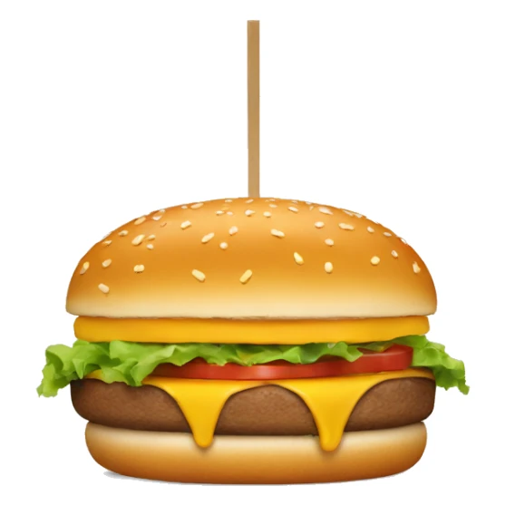 Burger with no cheese sticker