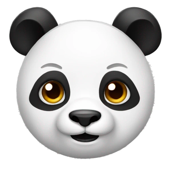 Panda with ears sticker