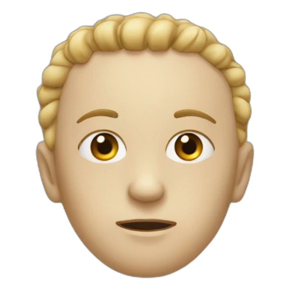 Visage qui se mord les lèvres sticker