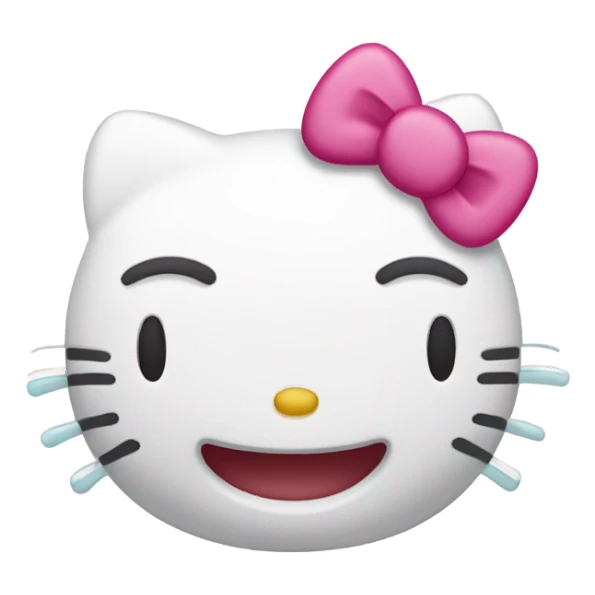 hello kitty laugh crying sticker