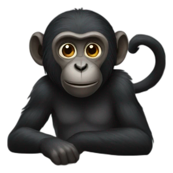black monkey sticker