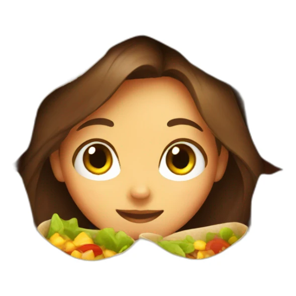 girl inside burrito sticker