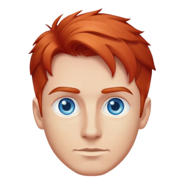 red headed blue eyed man sticker