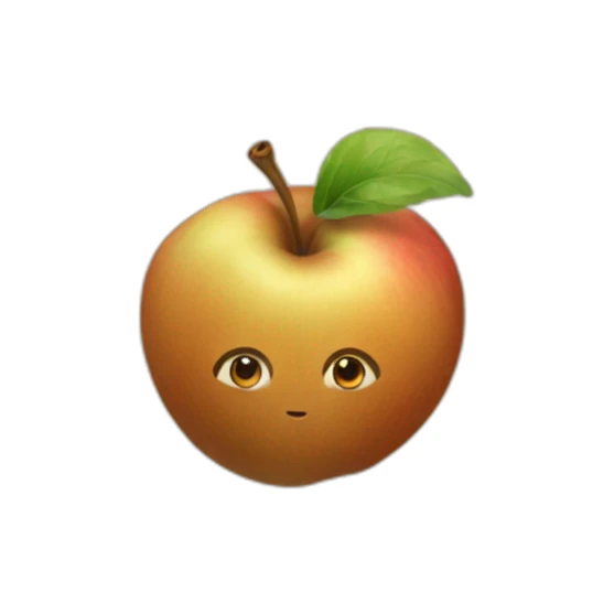pomme faisant caca sticker