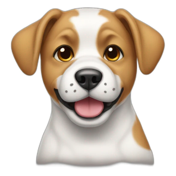 dog with a tshirt sticker