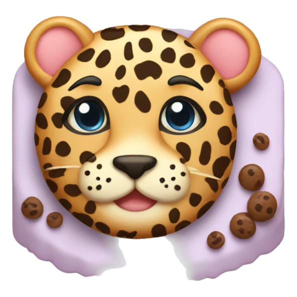 Cute leopard cake  sticker