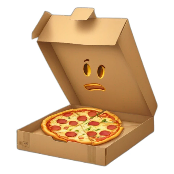 pizza under a box trap sticker